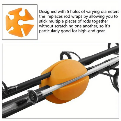 Rodster™ - Set de 6 Suporturi din Silicon pentru Lansete de Pescuit