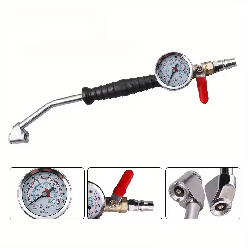 AirPro Gauge™ – Dispozitiv pentru umflare si verificare presiune roti, 0–220 PSI