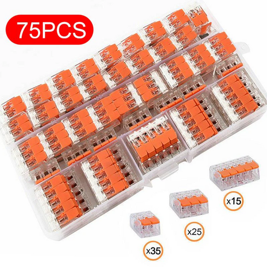 Set 75 bucati Conectori electrici rapizi cu parghie – Montaj sigur si eficient