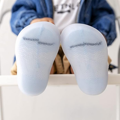 TinySteps™ - Sosete Antiderapante Respirabile pentru Copii, Stil Plasa cu Talpa