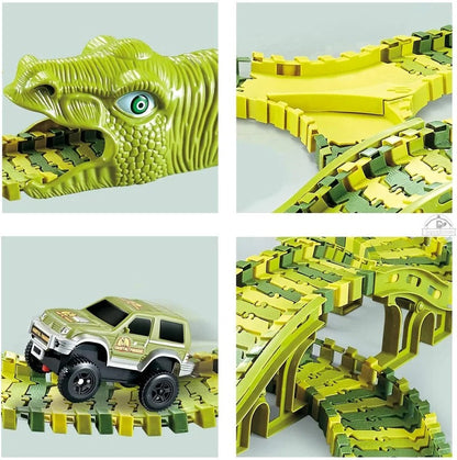 Set Jucarie cu Pista de Dinozaur (120 piese)