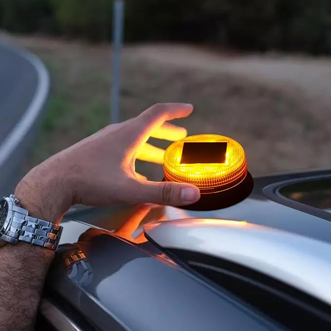 FlashSolar™ – Lumina de avertizare cu LED intermitent alimentata solar