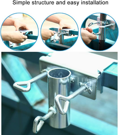 SunClamp™ – Suport Reglabil de Umbrela pentru Balcon si Terasa