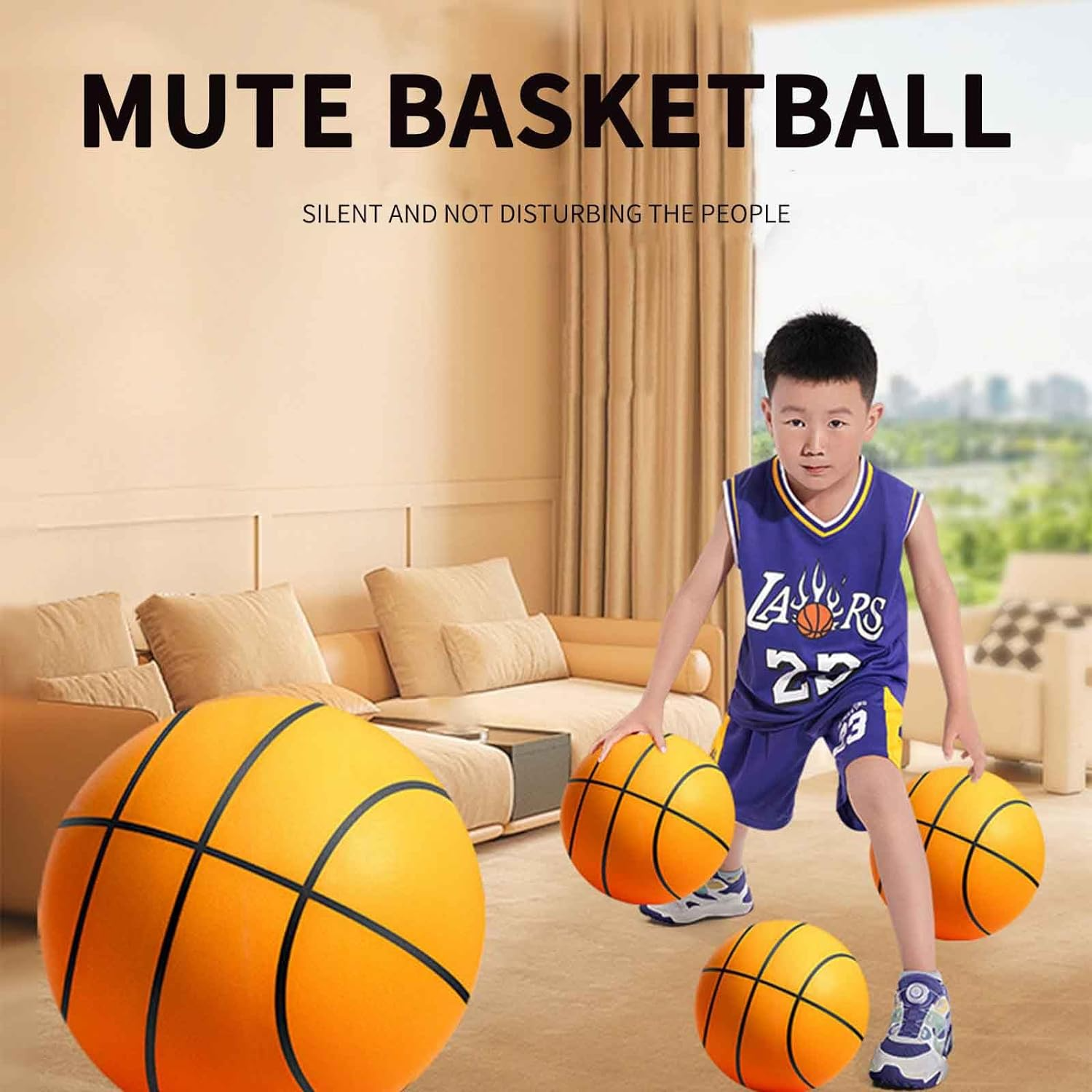 Minge de Basket fara Zgomot pentru Joaca in Casa
