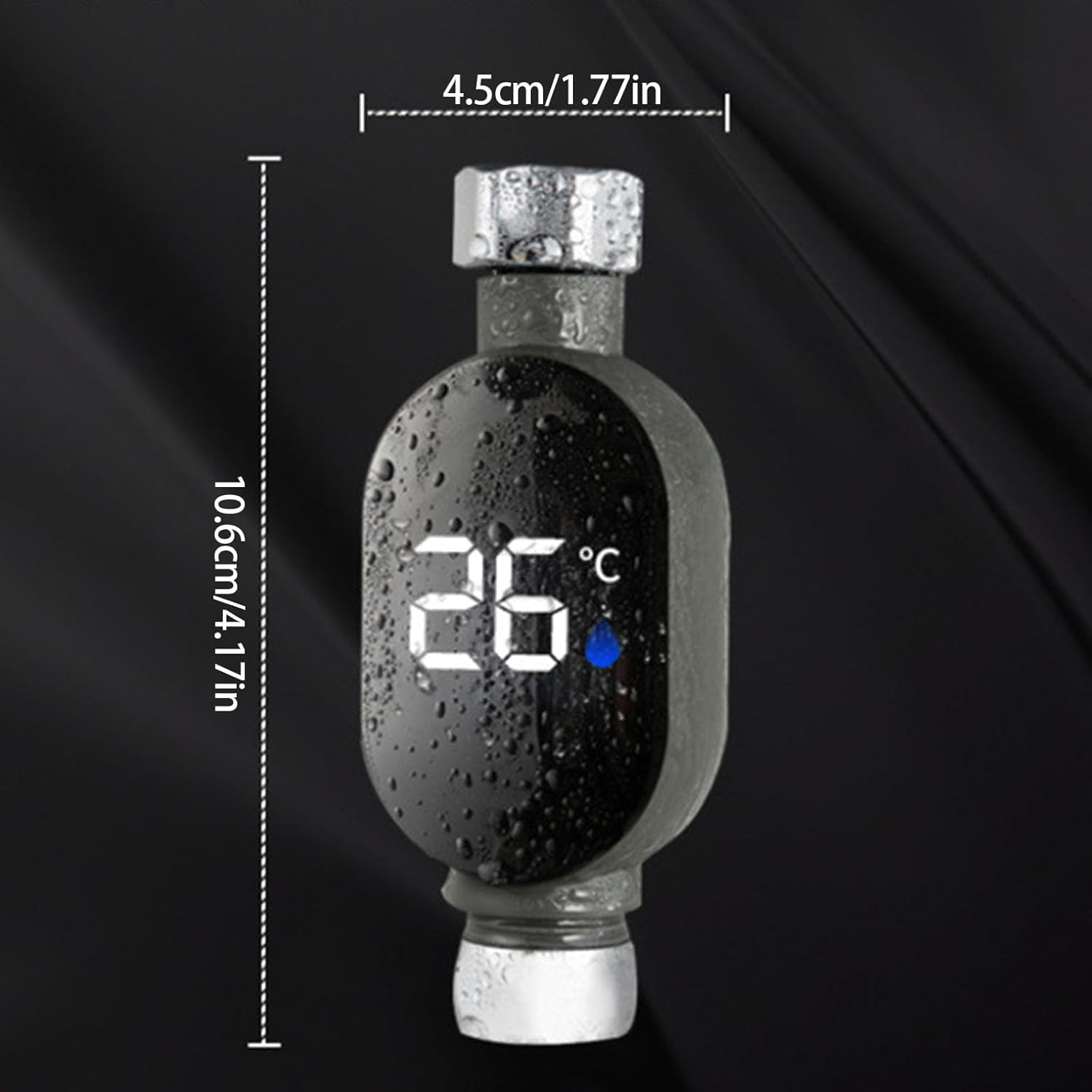 AquaTemp™ – Termometru Digital LED pentru Dus cu Indicator Color (0–99°C)