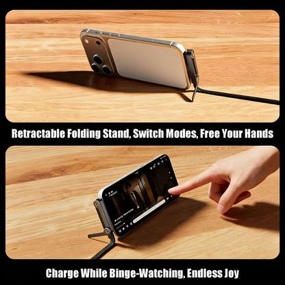 PowerStand™ – Cablu Fast Charge 240W cu Suport pentru Telefon (1.5m)