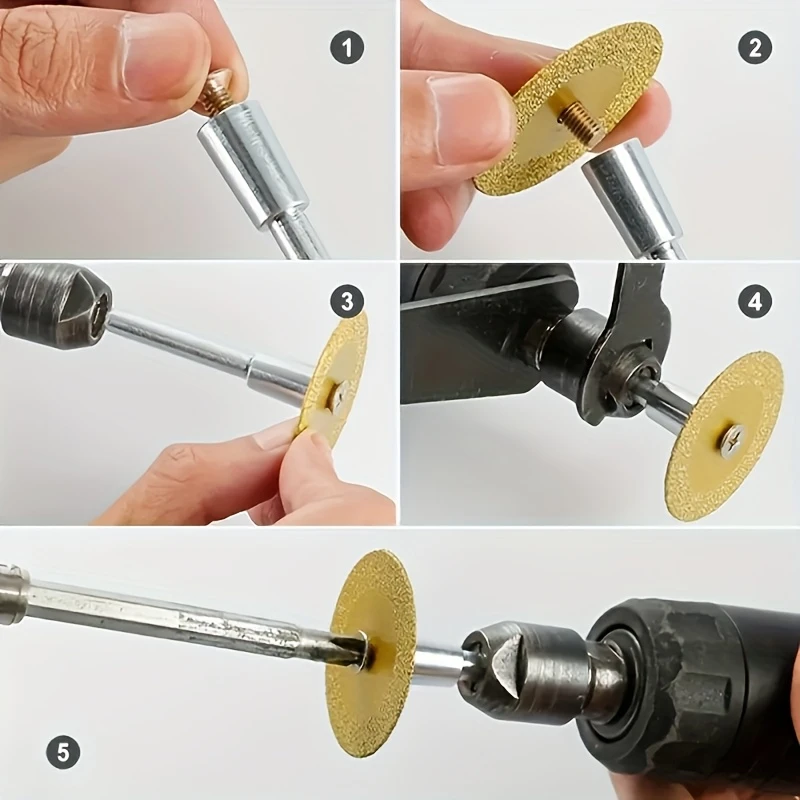 BladePro™ – Set Discuri Diamantate Sinterizate 40mm cu Ax de Fixare (Set 3 Bucati)