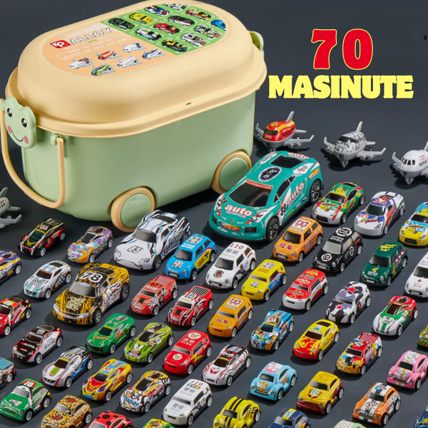 Cutie cu 70 Masinute Pull-Back"