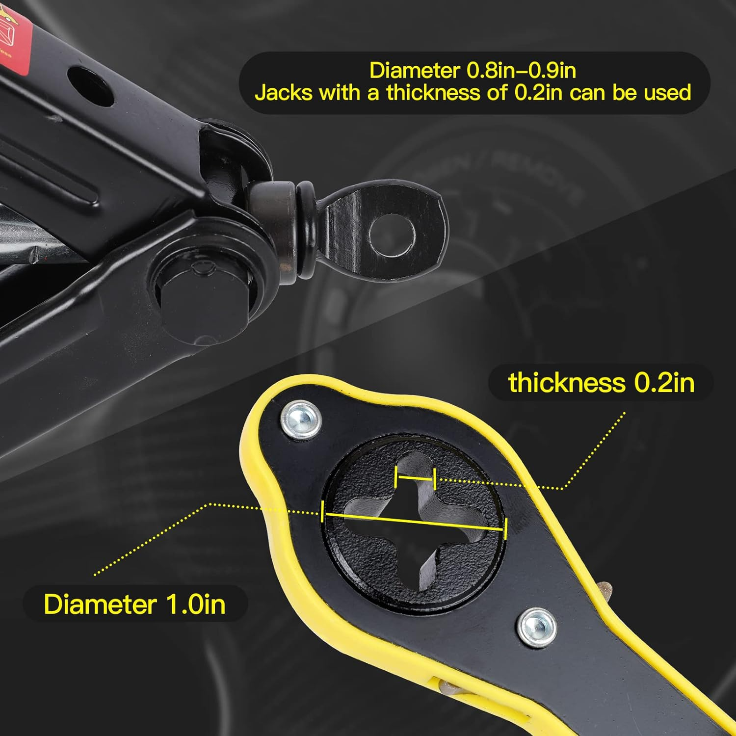 🔥OFERTA 1+1!🔥Cheie cu clichet pentru cric auto