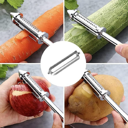 Vegitopia™ - Peeler Multifunctional 3-în-1 din Otel Inoxidabil pentru Fructe si Legume