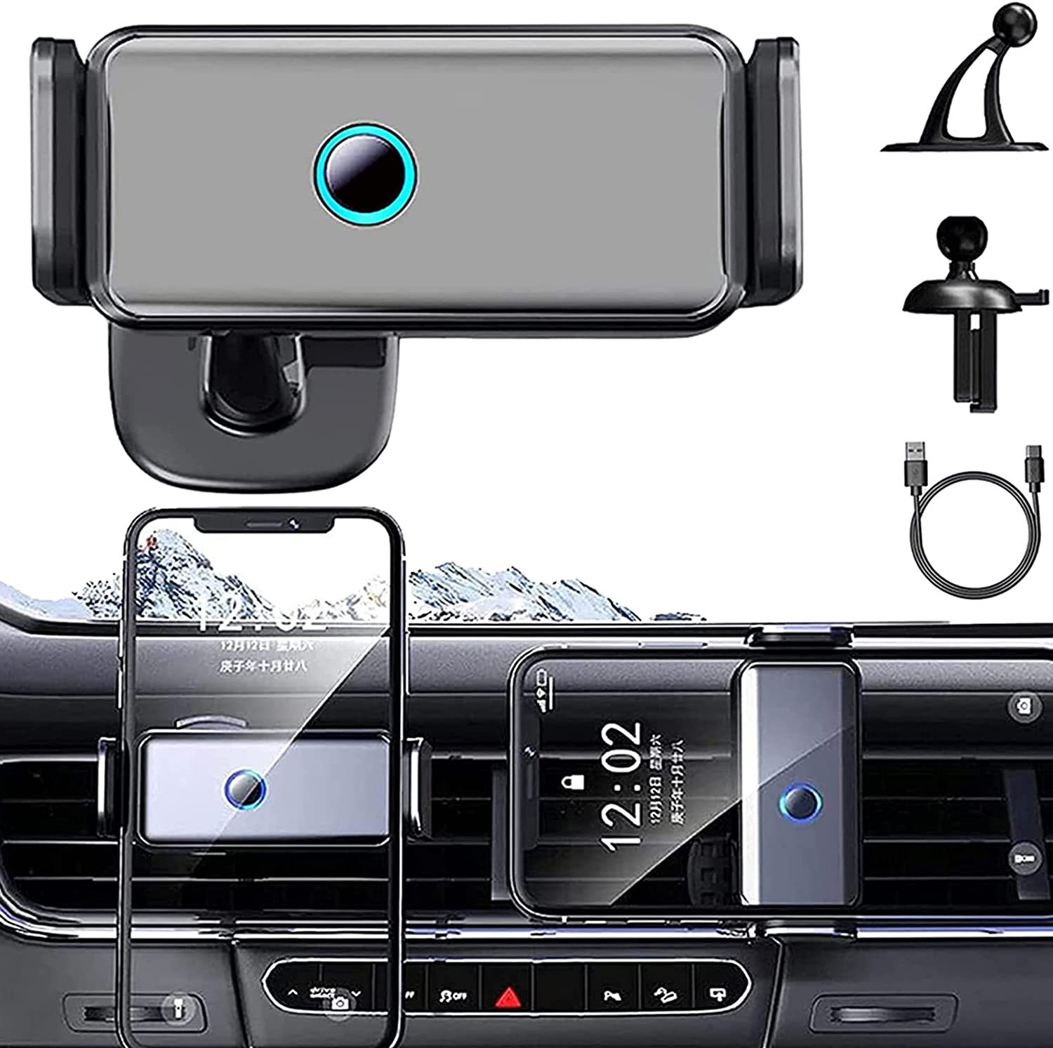 Suport de Telefon Auto cu Inchidere Automata🔥1+1! Comanzi 1 si Primesti 2 🔥