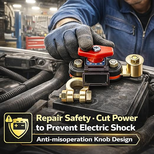 VoltCut™ – Intrerupator Rapid pentru Baterie Auto cu Afisaj Digital Voltaj