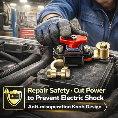 VoltCut™ – Intrerupator Rapid pentru Baterie Auto cu Afisaj Digital Voltaj