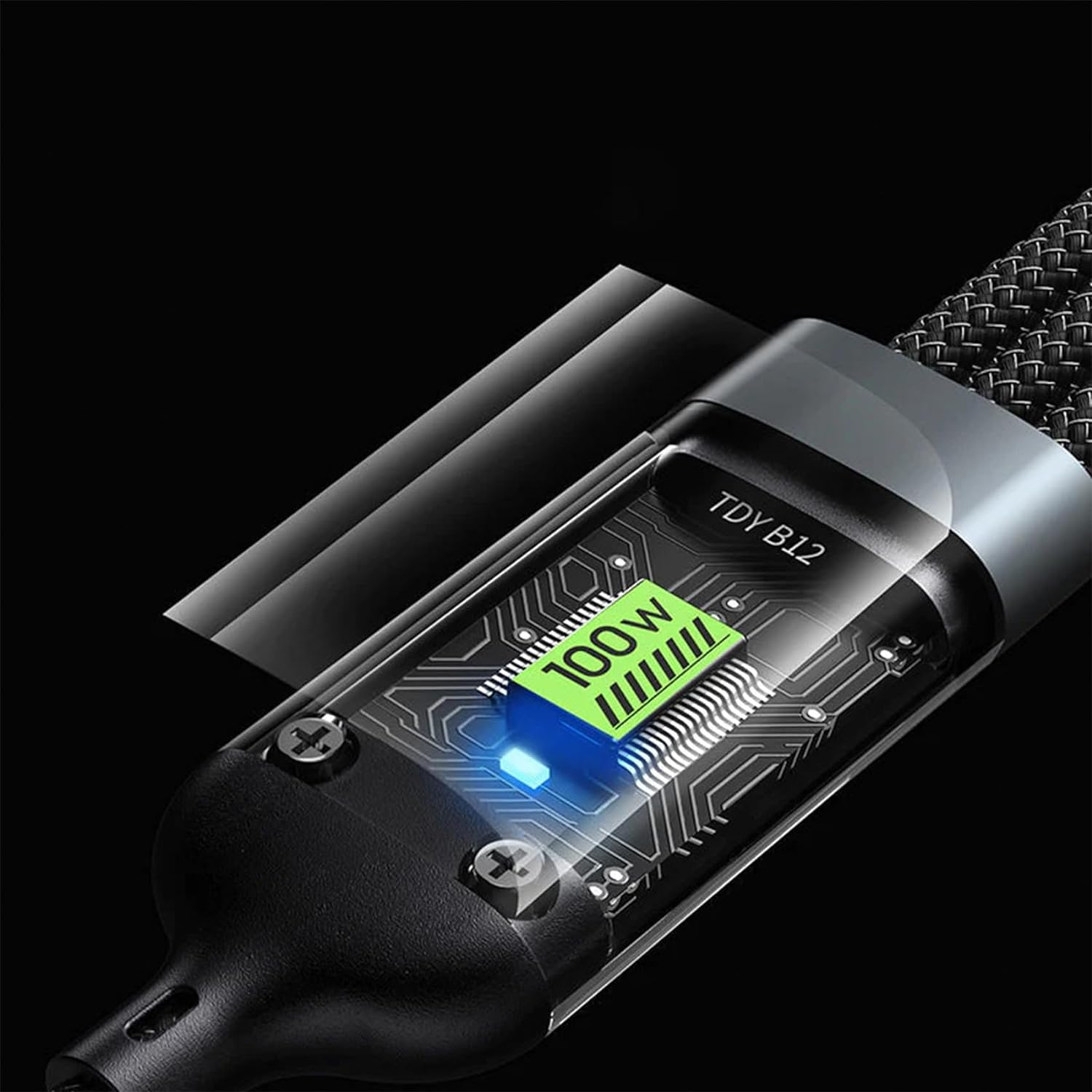FlashCord™ Cablu de încărcare super rapid luminos 3 în 1