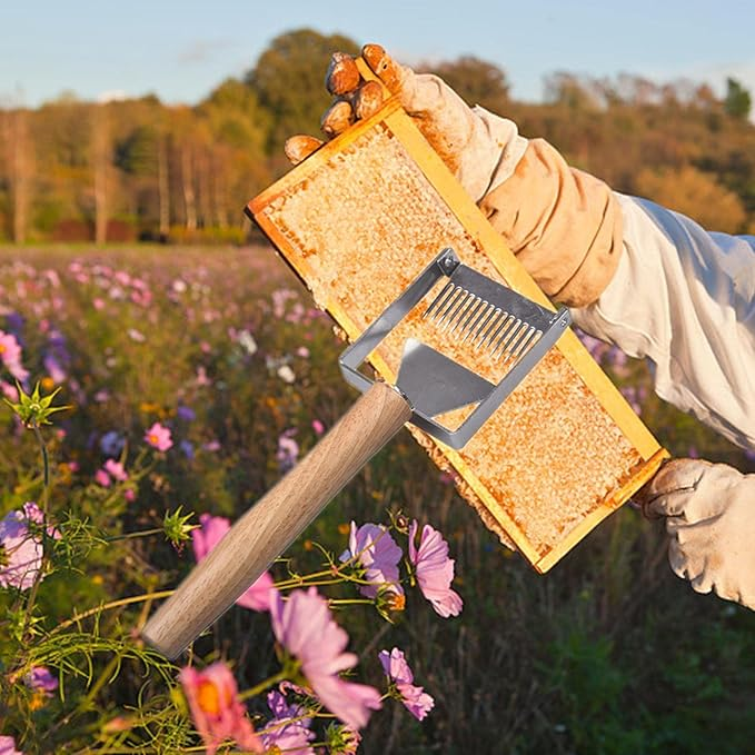 BeeSweet™ - Razuitor Miere cu Maner de Lemn