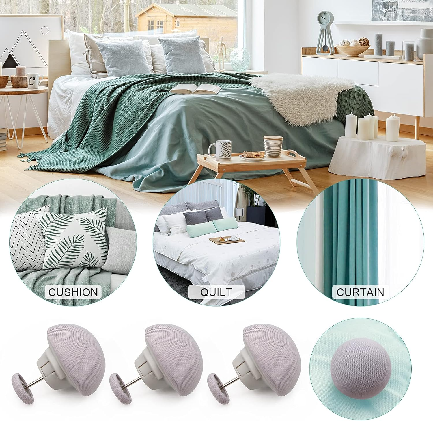 Cleme pentru plapuma Tip Ciuperca (Set 12 Bucati)