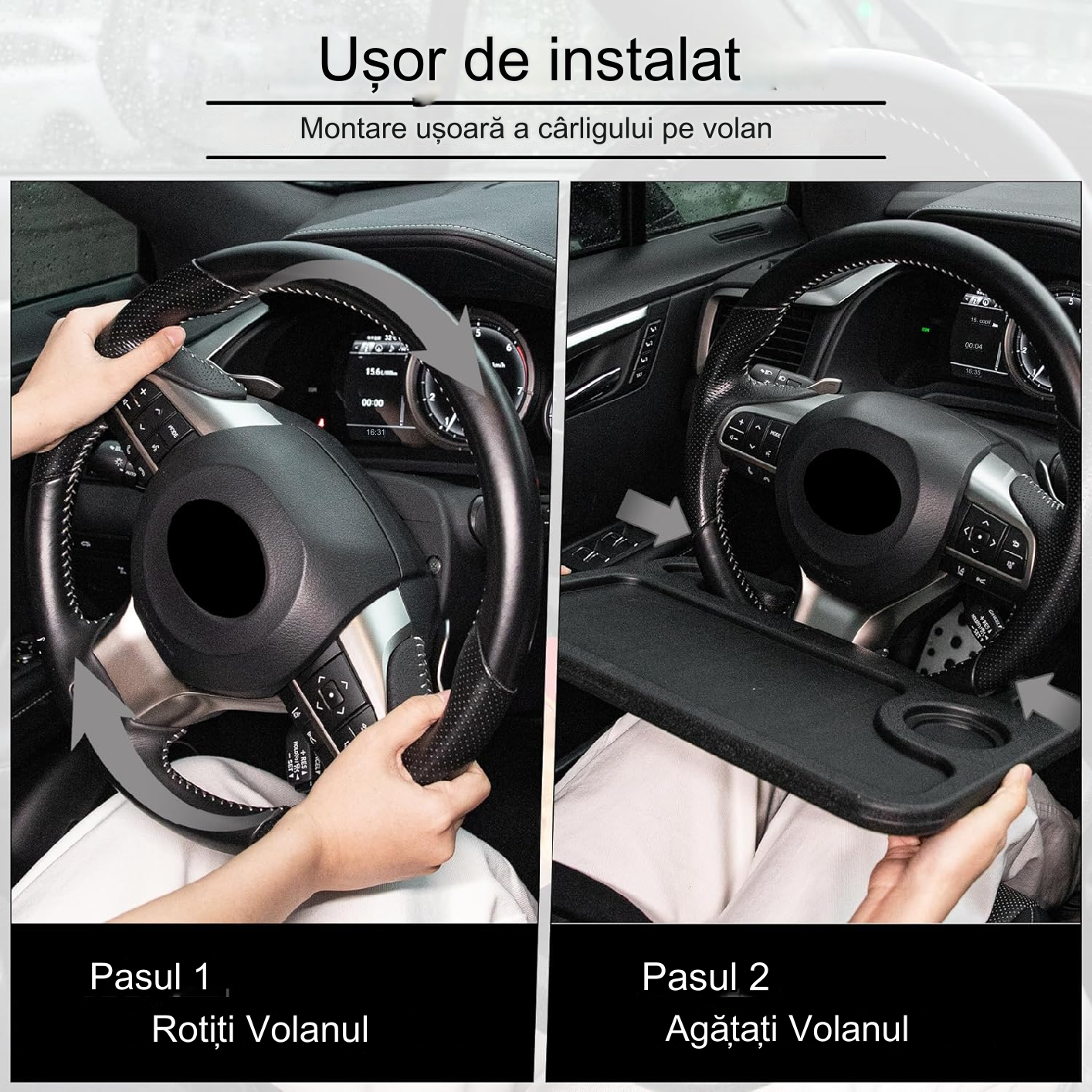 🔥OFERTA 1+1🔥Tava de Volan pentru Masina cu diferite Utilitati