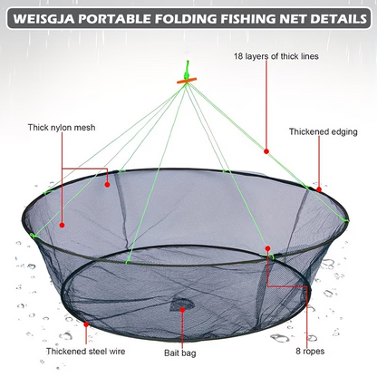 CatchMaster™ - Plasa de Pescuit Pliabila Profesionala