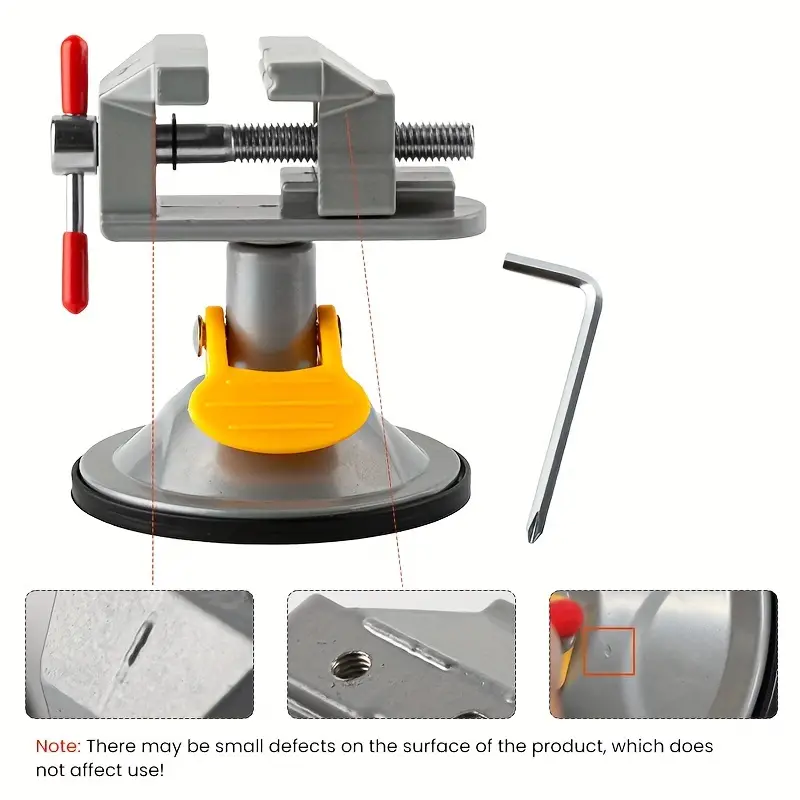 ClampMini™ - Menghina de Precizie Rotativa 360° cu Ventuza