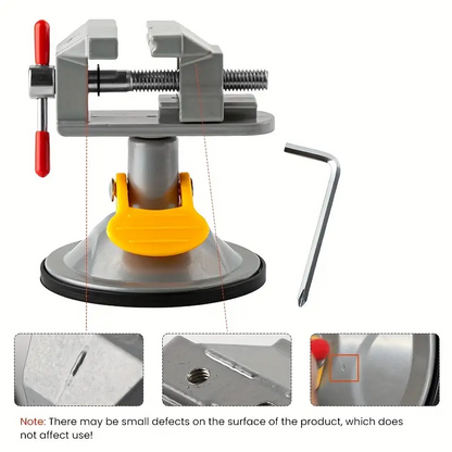 ClampMini™ - Menghina de Precizie Rotativa 360° cu Ventuza