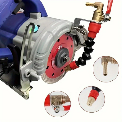 DustFlow™ - Sistem Universal de Reducere a Prafului pentru Masini de Taiat si Polizoare