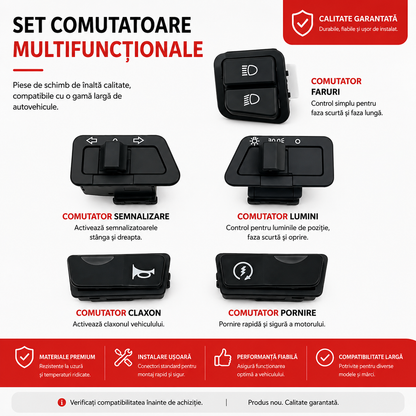 SWITCHIX™ - Set Complet de Comutatoare pentru Scuter si Tricicleta Electrica