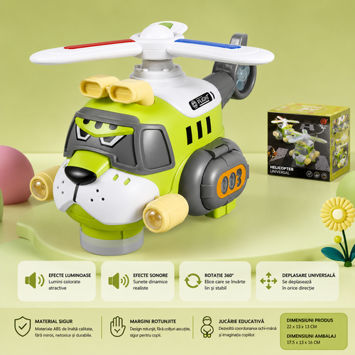 AIRLOOP™ - Elicopter Interactiv cu Lumini, Sunete si Mișcare