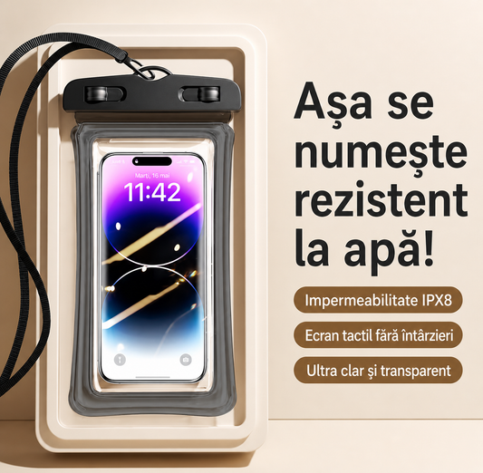 Aqvo™ – Husa Waterproof Universala pentru Telefon