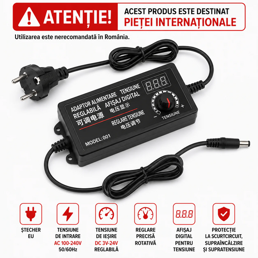 Voltune™ – Alimentator Reglabil cu Display Digital
