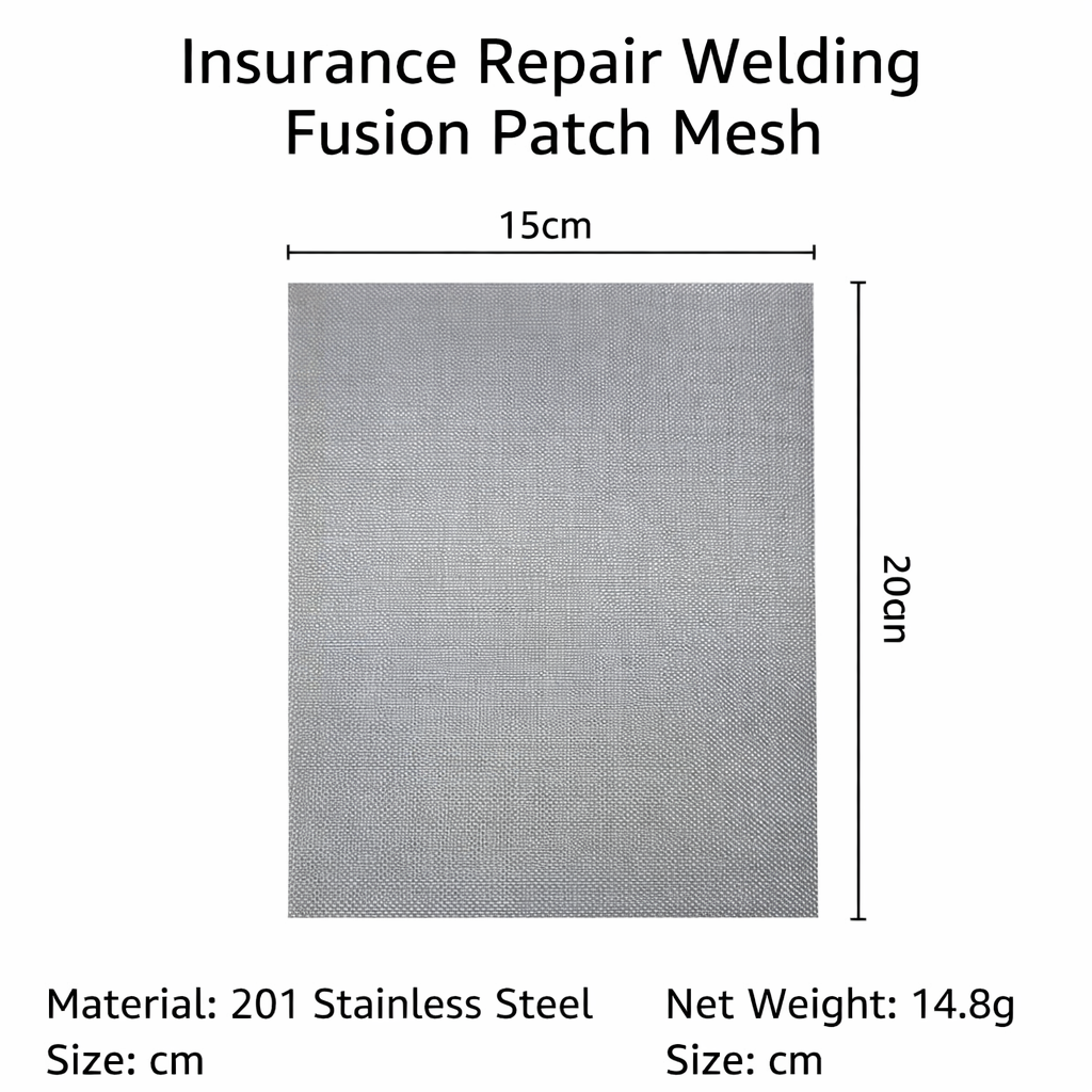Plasa de Reparatie din Inox pentru Bara si Piese din Plastic (Set 5 Bucati 20x15cm)