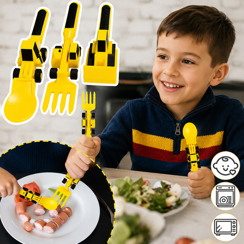 Set de instrumente creative de luat masa pentru copii