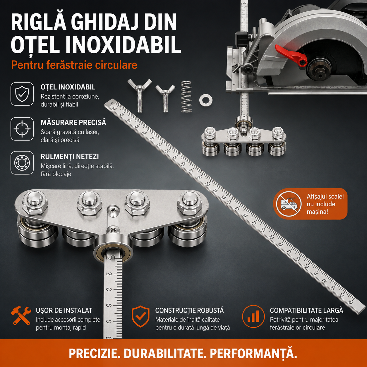MAKRO™ - Rigla De Ghidaj Pentru Taiere Lemn Si Placaj