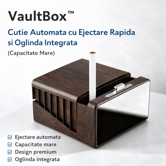 VaultBox™ – Cutie Automata cu Ejectare Rapida si Oglinda Integrata