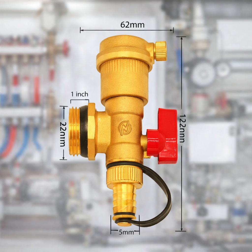 ThermoDrain Pro™ – Valva Automata de Aerisire si Golire pentru Instalatii Termice (1")