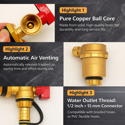 ThermoDrain Pro™ – Valva Automata de Aerisire si Golire pentru Instalatii Termice (1")