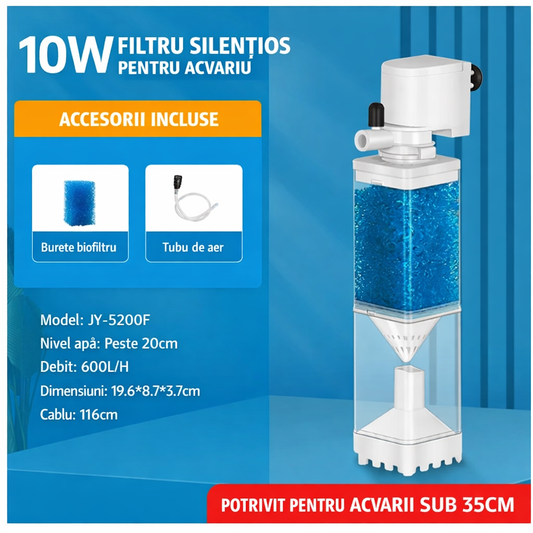 HydraFlow™ - Filtru Intern Compact pentru Acvariu
