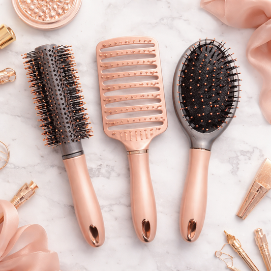 SilkyBrush™ – Set 3 perii profesionale pentru par (descurcare, volum si styling)