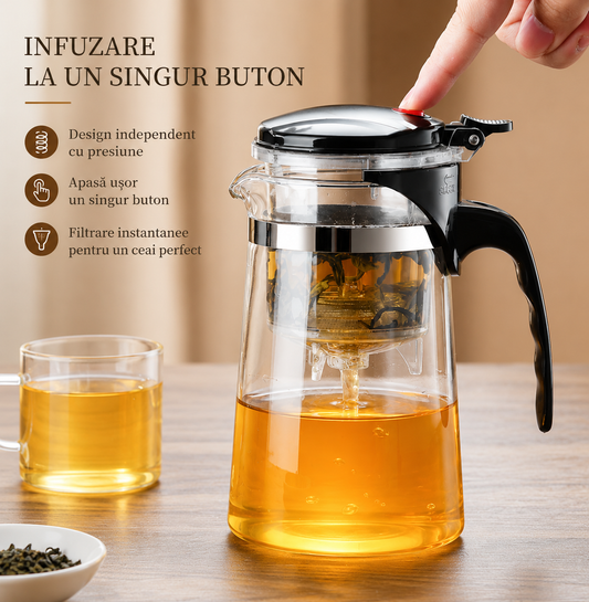 TeaPress™ 750 – Ceainic cu filtru conic, apasare directa