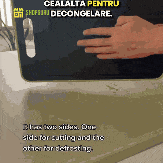 Tocator de Bucatarie 4-in-1 cu Ascutitor de Cutite si Placa de dezghet