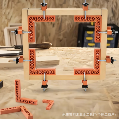 CornerFix™ - Set 90° pentru Aliniere si Fixare Colturi din Lemn (12 Piese)