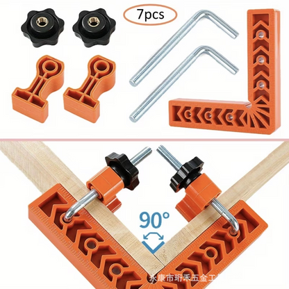 CornerFix™ - Set 90° pentru Aliniere si Fixare Colturi din Lemn (12 Piese)