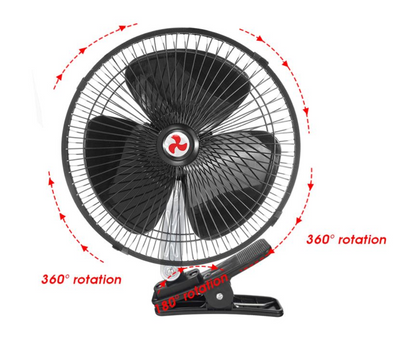 Aerovent™ - Ventilator cu prindere tip clema (8") 12v/24v