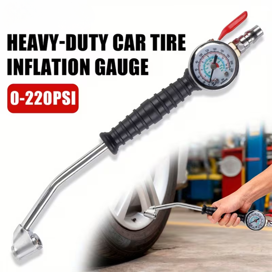 AirPro Gauge™ – Dispozitiv pentru umflare si verificare presiune roti, 0–220 PSI
