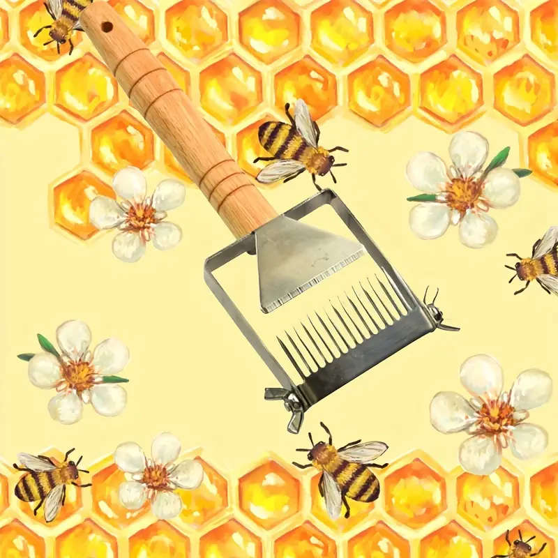 BeeSweet™ - Razuitor Miere cu Maner de Lemn