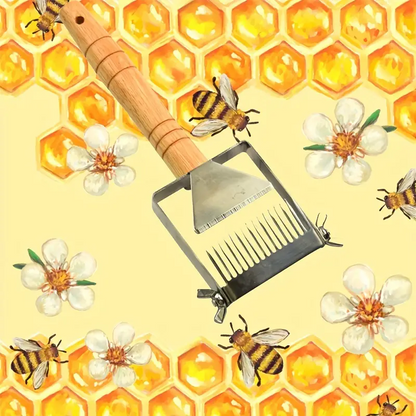 BeeSweet™ - Razuitor Miere cu Maner de Lemn