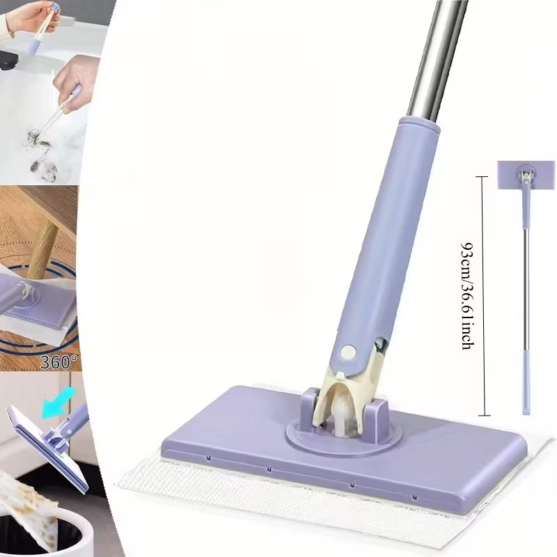 🔥OFERTA 1+1!🔥EasyClean™ – Mop Inteligent pentru Dischete Textila sau Lavete de Fata