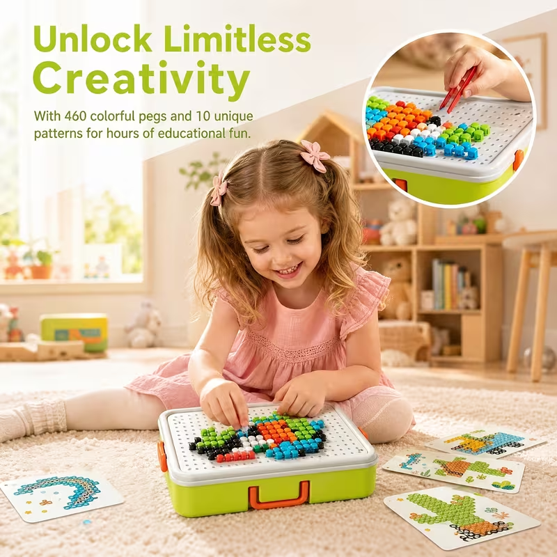 PIXORA™ - Set Creativ Mozaic 3D cu 480 de Piese