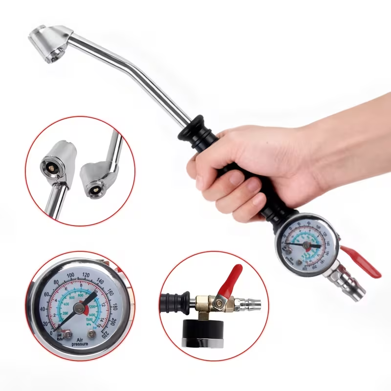 AirPro Gauge™ – Dispozitiv pentru umflare si verificare presiune roti, 0–220 PSI