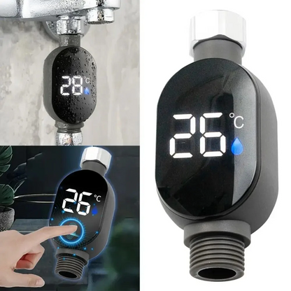 AquaTemp™ – Termometru Digital LED pentru Dus cu Indicator Color (0–99°C)
