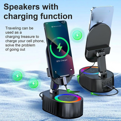 Korven™ - Suport Telefon Multifunctional Cu Bluetooth 5.3 Si Difuzor